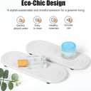2PCS Water Absorbing Stone Tray, Fast Drying Diatomite Stone Sink Tray, Water Absorbent Diatomite Coasters, Stones Soap Trays for Kitchen Sink, Bathroom Counter Hand Soap Dish & Holders