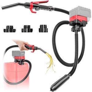 Ecarke 3.2GPM Cordless Fuel Transfer Pump, Leak-Proof Oil Pump, Compatible with DeWalt 20V Milwaukee 18V Battery, Electric Fuel Pump for Gasoline Diesel to Car Truck Boat (Without Battery)
