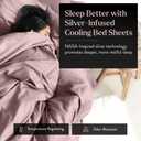 Miracle Made Breathable Cotton Bed Sheets, 4-Piece Set – Silver-Treated, Soft and Cool-to-the-Touch Lightweight Bedding Designed for Hot Sleepers – Queen Size, Rosewood