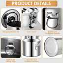 FillTouch 2 Pcs Stainless Steel Milk Can 22L/ 5.81 Gallon Heavy Duty Metal Milk Water Dispenser Container Pail Jug with Locking Sealed Lid Food Wine Oil Storage Container for Home Farm Kitchen (EXP 12/31/27)