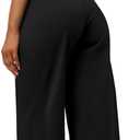 RESHE Women's Capri Yoga Pants Loose Soft Drawstring Workout Sweatpants Causal Lounge Pants with Pockets (Black, S)