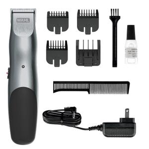 Wahl Groomsman Corded or Cordless Beard Trimmer for Men - Rechargeable Grooming Kit for Facial Hair - Beard Trimmer & Groomer - Model 9918-6171V (Silver/Black)