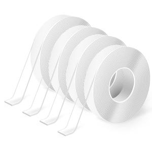 Art3d Double-Sided Tape (4-Roll of 10FT), Removable, Traceless, Washable, Reusable - Multipurpose Tape as Seen on TV (1/24" x 1/2" x 10', 4)