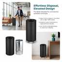 Commercial 13 Gallon Trash Can with Open Top, Matte Black Stainless Steel