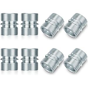 Shimeyao 8 Pcs Coarse Thread Connector for Diameter Wire Shelving Poles, Shelving Connectors Parts Accessories for Shelf Unit, Extending Rack(25.4mm/1 Inch)