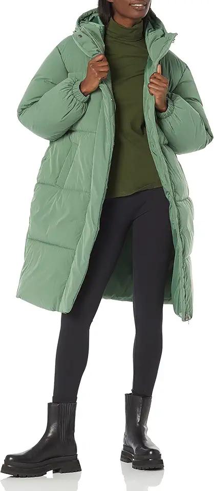 Amazon Essentials Women's Oversized Long Puffer Jacket, Sage Green, 3X