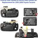 Exterior Door Handle & Interior Door Handle Set Compatible with 1995-2000 Toyota Tacoma,Replaces# 69220-35020, 69210-35020,6909035010