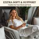 Recliner Headrest Pillow, Adjustable Neck & Head Support Pillow, Soft Velvet Non-Slip Headrest for Recliner, Couch, Chair, Sofa, 23"L x 15.8"W
