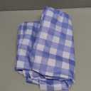 Romanstile Rectangle Vinyl Tablecloth, 100% Waterproof Buffalo Gingham Plastic Table Cloth, Heavy Duty Wipeable Checkered Table Covers for Outdoor, Camping, Picnic, Patio - 54 x 78, Light Blue