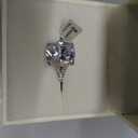 RODIFFY Split Shank Silver 4.5CT Cushion Promise Ring for Women, 7.5,  Silver