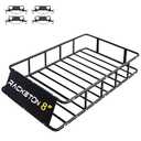 Racketon 64”x39”x8” Roof Cargo Rack for SUV Car Trucks, Heavy Duty Cargo Basket Anti-Rust Top Luggage Rack