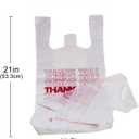 TashiBox 1000 Ct plastic bags/Shopping Bags/Thank You Bags/Reusable and Disposable Grocery Bags - Measures 11.5" X 6.25" X 21", 15mic, 0.6 Mil