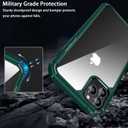 Amizee Compatible with iPhone 11 Pro Max Case [Military Grade Protection] with Screen Protector and Camera Lens Protector Crystal Clear Back Slim Phone Case for iPhone 11 Pro Max - Green