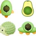 4 Pcs Catnip Balls,Catnip Toys for Cats, Rotatable Catnip Ball On The Wall,4 Styles of Tooth Cleaning Ball,Green Color Set,Cat nip Balls for Indoor Cats