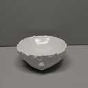 Napco Imports Decorative Home or Garden 7.5 Inch Indoor or Outdoor Flower Pot Bowl Planter White Floral Face