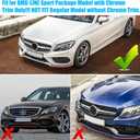 Jaronx for Mercedes-Benz W205 Front Bumper Trim Molding 2015-2018