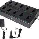 Retevis RT22 10-Way Walkie Talkie Charger, Ten Way Multi Unit Charger, for Retevis RT22 RT22S RB19 RB19P RB39 RB39P Walkie Talkie and Battery, 5 LED Indicators, AC/DC Adapter, Replaceable Base(1 Pack)