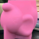 Elephant Flowerpots Resin Molds, Elephant Animal Silicone Vase Molds Pink