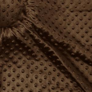 Homiest Minky Dot Fabric by The Yard, 1 Yard x 60 Inch Chocolate Brown
