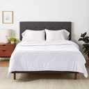 Amazon Basics Reversible Lightweight Microfiber All Season Comforter Blanket, Full/Queen, White
