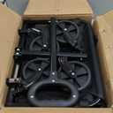 Geisoun Collapsible Wagon with Wheels & Tailgate, 350LBS Wagons Carts Foldable Heavy Duty, Lightweight Portable Folding Utility Wagon Grocery Shopping Cart for Garden, Camping, Beach (Black) (Medium)