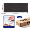 Art3dwallpanels 6-Pack Peel and Stick Wood Panels for Wall PVC, Black Wood