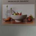 OAKOA Concrete Fruit Bowl for Kitchen Counter Large Decorative Bowls for Home Decor Modern Key Bowl for Entryway Table Pedestal Bowl for Keys, Gray