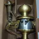 SCHLAGE F40 GEO 608 Georgian Knob Bed and Bath, Satin Brass (Privacy)