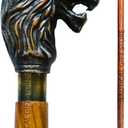 37" Nebula Walking Stick top Wolf Gothic Walking Stick Antique Winter Cane