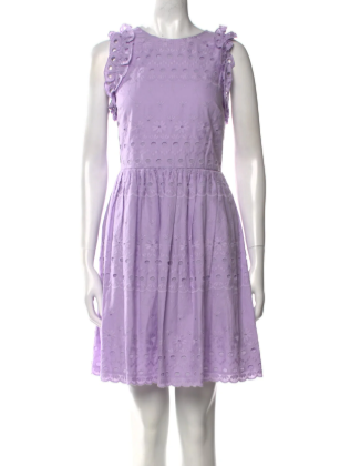 PATPAT Girls Casual Ruffle Sleeves Dresses A-line Elegant Midi Party Dress 12_13 Years Purple