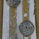 Gold Wall Sconces Set of Two - 18 inch Dimmable Modern Sconces Wall Lighting 18W 3000K LED Wall Lights Acrylic Lampshade Hardwired Wall Light Fixtures for Living Room Bedroom Bathroom Hallway