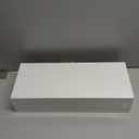 BAYKA White Floating Shelves for Wall  Rustic Wood Wall Shelves with Metal Brackets for Bathroom, Bedroom, Kitchen, or Living Room Decor Organization  Set of 3, Sturdy Storage with 22lb Capacity (15.7inches, C. White - Modern Minimalist Style)