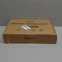 Koville Italian Marble Corner Shower Shelf for Bathroom, 10'' Marble Corner Shelves for Bath, Wall Mounted Stone Corner Shower Caddy, No Drilling Adhesive Shower Shelf - White Cliff (2-Layer)