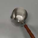 Turkish Coffee Pot 20oz/600ml with Wooden Handle, 18/8 Stainless Steel, Cezve Ibrik Briki Stovetop Warmer for Milk Butter Chocolate Melting, Greek Arabic Coffee Maker, Maple Syrup & Sauce Heating Pan