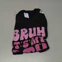 Bruh It's My 8th Birthday 8 Year Old 8yr Cute Groovy Pink T-Shirt (Black, XS)