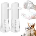 2 Pack Electric Dog Foam Machine Sprayer, Soap Dispenser | Rechargeable 1100mAh, IPX8 Waterproof, 230mL Capacity, Deep Cleaning Pet Fur, For Bathroom Kitchen Pets Dogs Cats