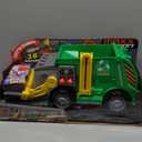 Maxx Action Large Motorized 19" Maxx Action Garbage Truck Toy Set with Lights and Sound Includes Dumpster, Trash Bin and Miniature Trash Pieces for Kids