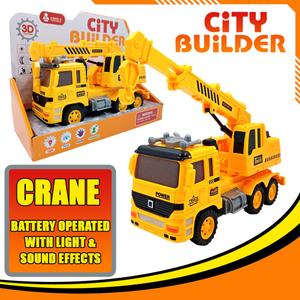 Toys Flatbed Truck with Excavator Tractor – 1:12 Scale Large Push & Go Construction Toy for Kids – Friction-Powered Vehicle with Lights & Sounds for Boys & Girls Ages 3-5