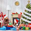 3 x 2 x 60 Inch Christmas Faux Fur Ribbon Craft Fur Strips Fake Fur Rolls White Long Plush for DIY Christmas Costume Gnome Beard Santa Claus Hair Xmas Tree Decor Family Party Supplies