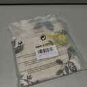 Watercolor Colorful Flowers Linen Valance for Windows, Farmhouse Floral Printed Light Filtering Rod Pocket Small Curtains Valance for Kitchen Cafe Bathroom 54" x 18" Green/Mustard/Blue