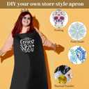 Plus Size Chef Aprons Extra Large Adjustable Unisex Kitchen Aprons with 2 Pockets for Women Men Cooking Working (Black)