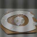 Mayfair Linden Slow Close Toilet Seat, Non Slip Heavy Duty Wood, Easy Install, Elongated, White