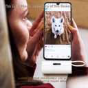 Portable Mini Power Bank Charger for USB C Android Device (Direct Plugin) and for iPhone Apple (Wired), 4800mAh Cute Fast Charge Small Battery Power Bank for Woman Man -White