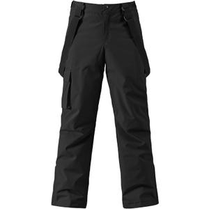 YEEFINE Men's Ski Snow Pants Insulated Waterproof Snowboard Cargo Pants Bibs Regular Fit (Large, Black)
