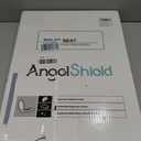 Angel Shield Elongated Wooden White Toilet Seat Quiet Close 18.5" | Quick Release Metal Hinges, Adjustable Fit for Standard Elongated Toilets, Easy to Install&Clean