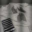 3 Pcs Ghost Costume Adult with White Hooded Poncho Candy Bag Nylon Striped Tights Ghost Costume Women for Halloween Cosplay Party