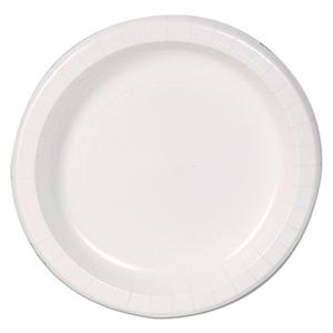 Dixie Basic Basic Paper Dinnerware, Plates, White, 8.5" Diameter