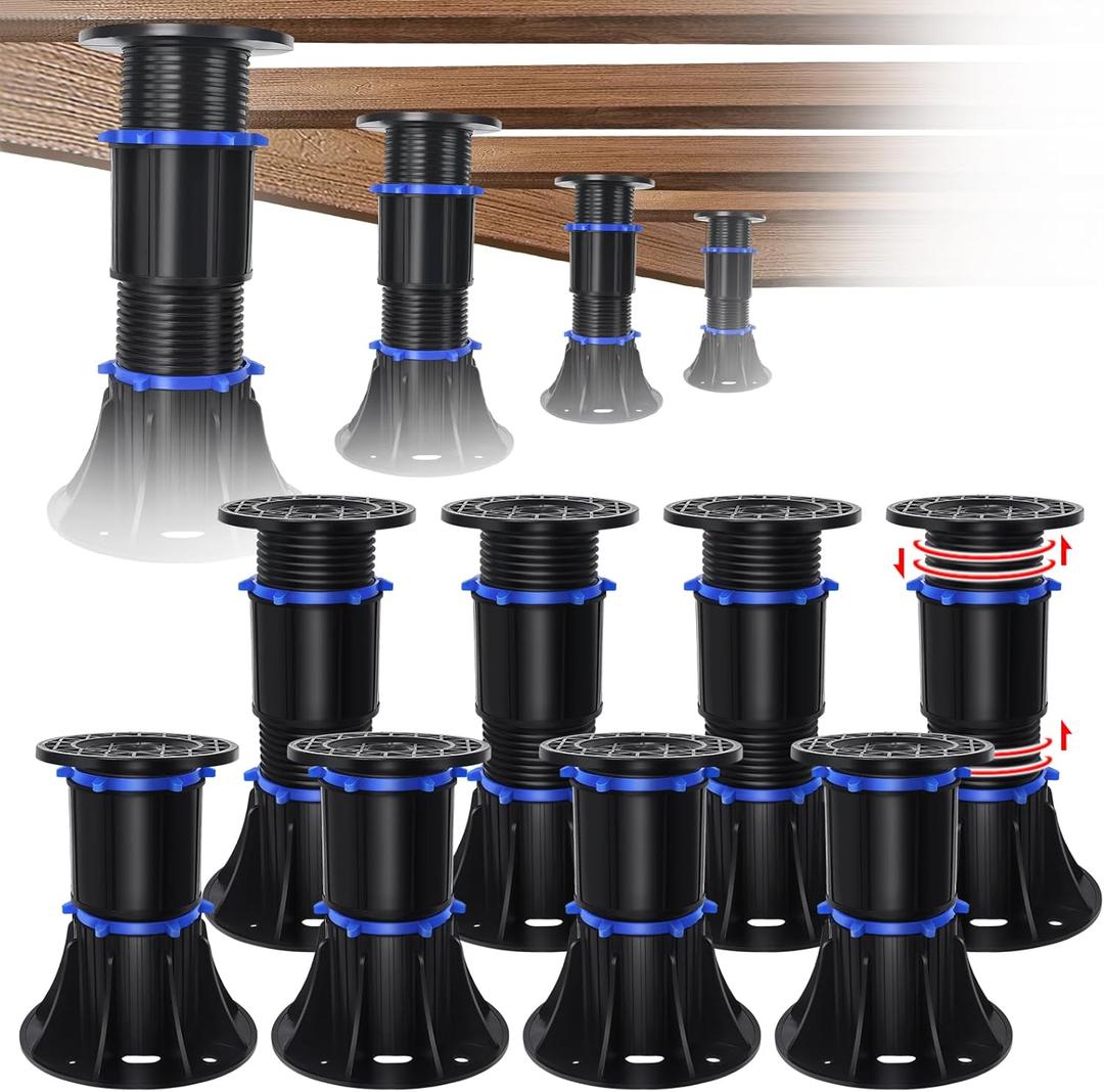 YHK 8PCS Adjustable Height Bed Support Legs 8.4-13.5 inch, Bed Frame Support Legs for Bed Slat, Bed Support Reinforcement Parts Bed Frame Support Replacement