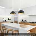 Black Pendant Lights Kitchen Island 2-Light, Black Dome Pendant Light, Kitchen Island Lighting, Dining Room Light Fixture, Island Pendant Lights for Kitchen, Dining Room, Bar, Cafe