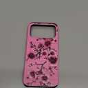 Compatible for iPhone 17 Pro Max Case with Card Holder Cute - Kawaii Design Military-Grade Drop Protection Rugged Wallet Cases for Women (Pink Cherry Flower Blossom)